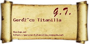 Gerócs Titanilla névjegykártya